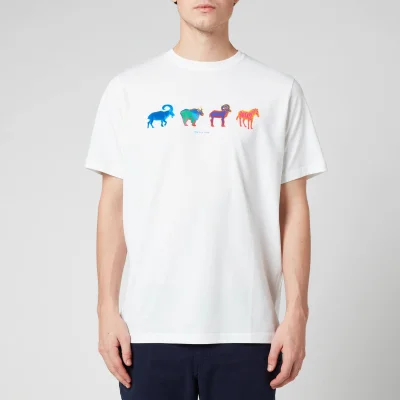 PS Paul Smith Men's Goats Zebra Regular Fit T-Shirt - White