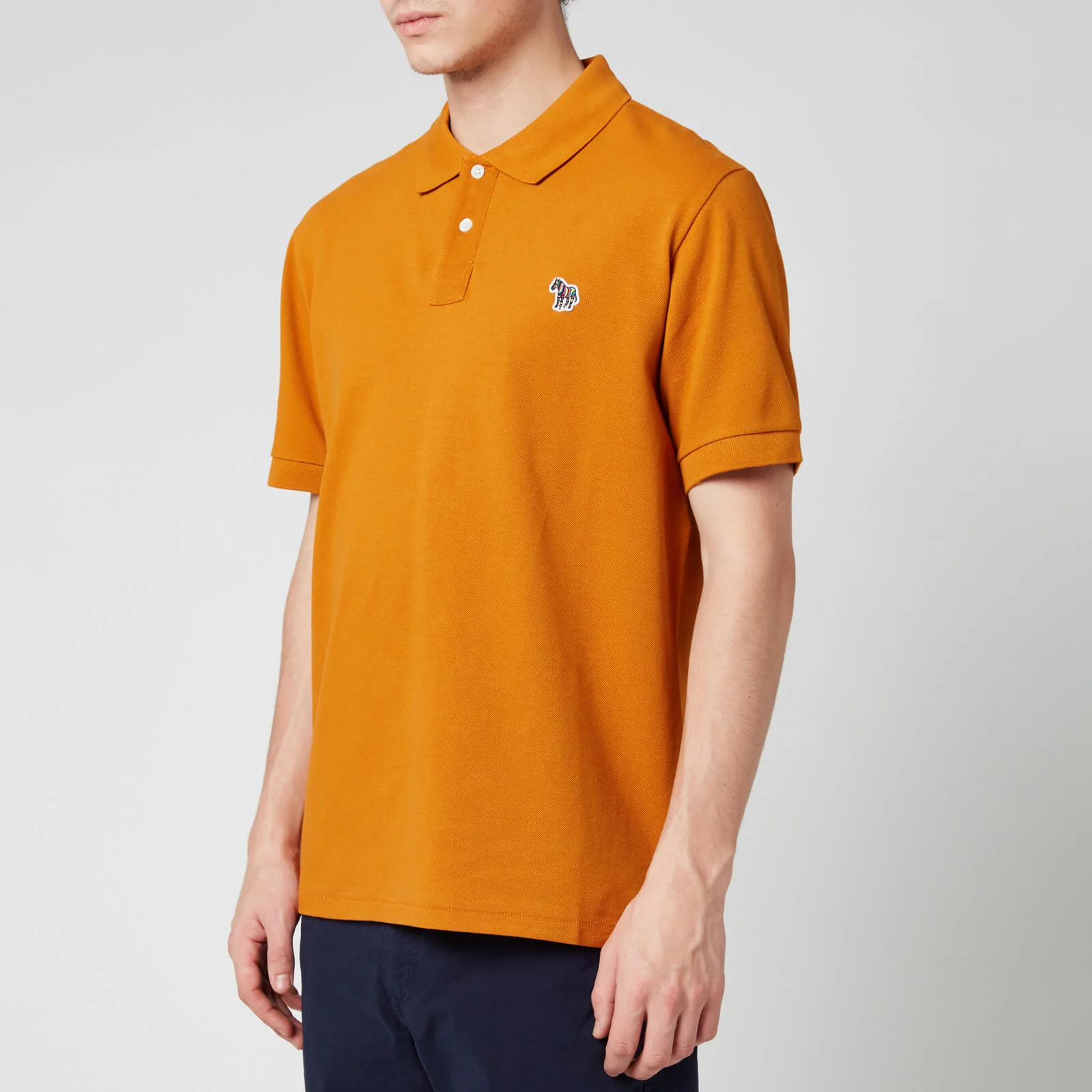 PS Paul Smith Men's Zebra Logo Regular Fit Polo Shirt - Orange Image 1