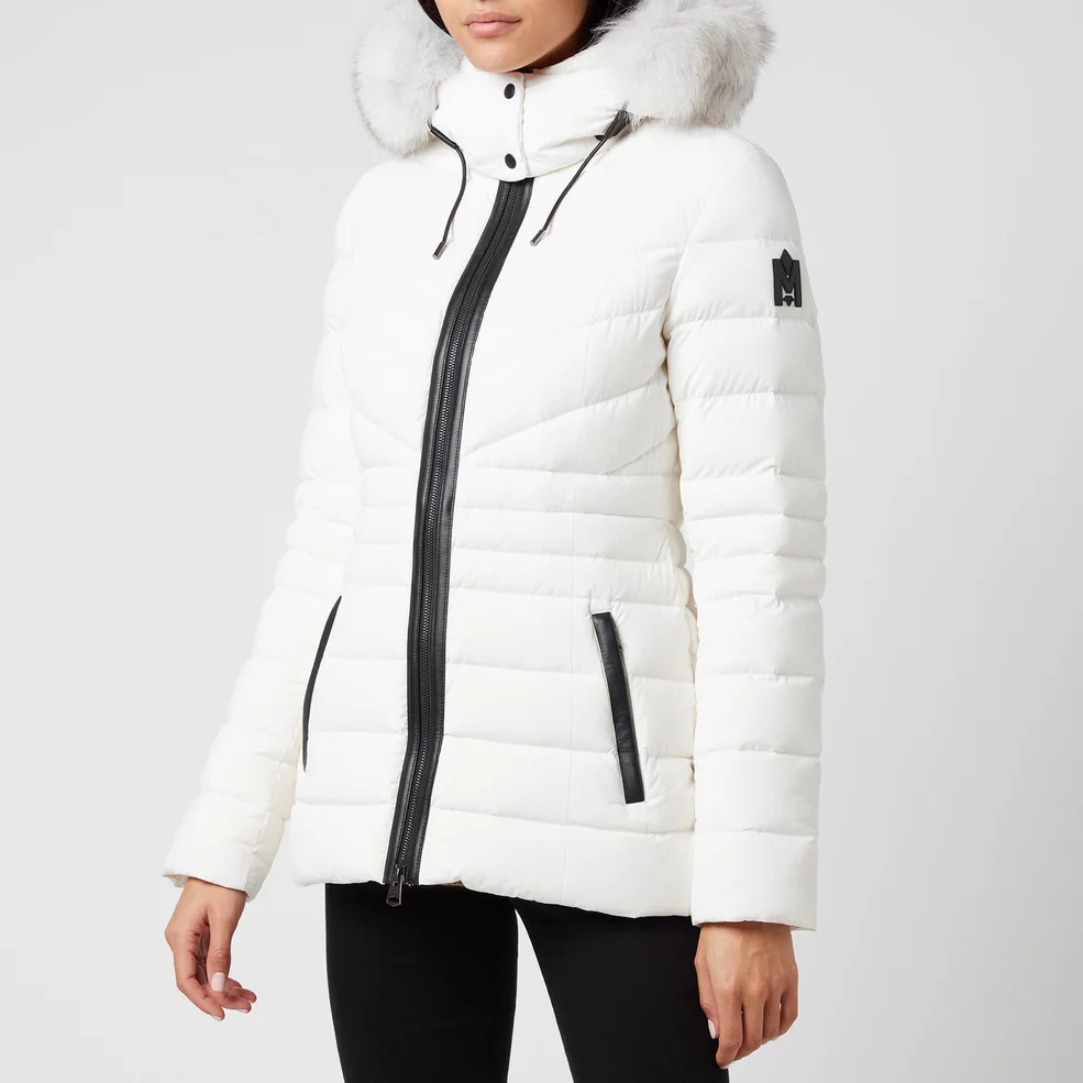 Mackage Women's Patsy-Bx Hooded Light Down Jacket - Off White Image 1