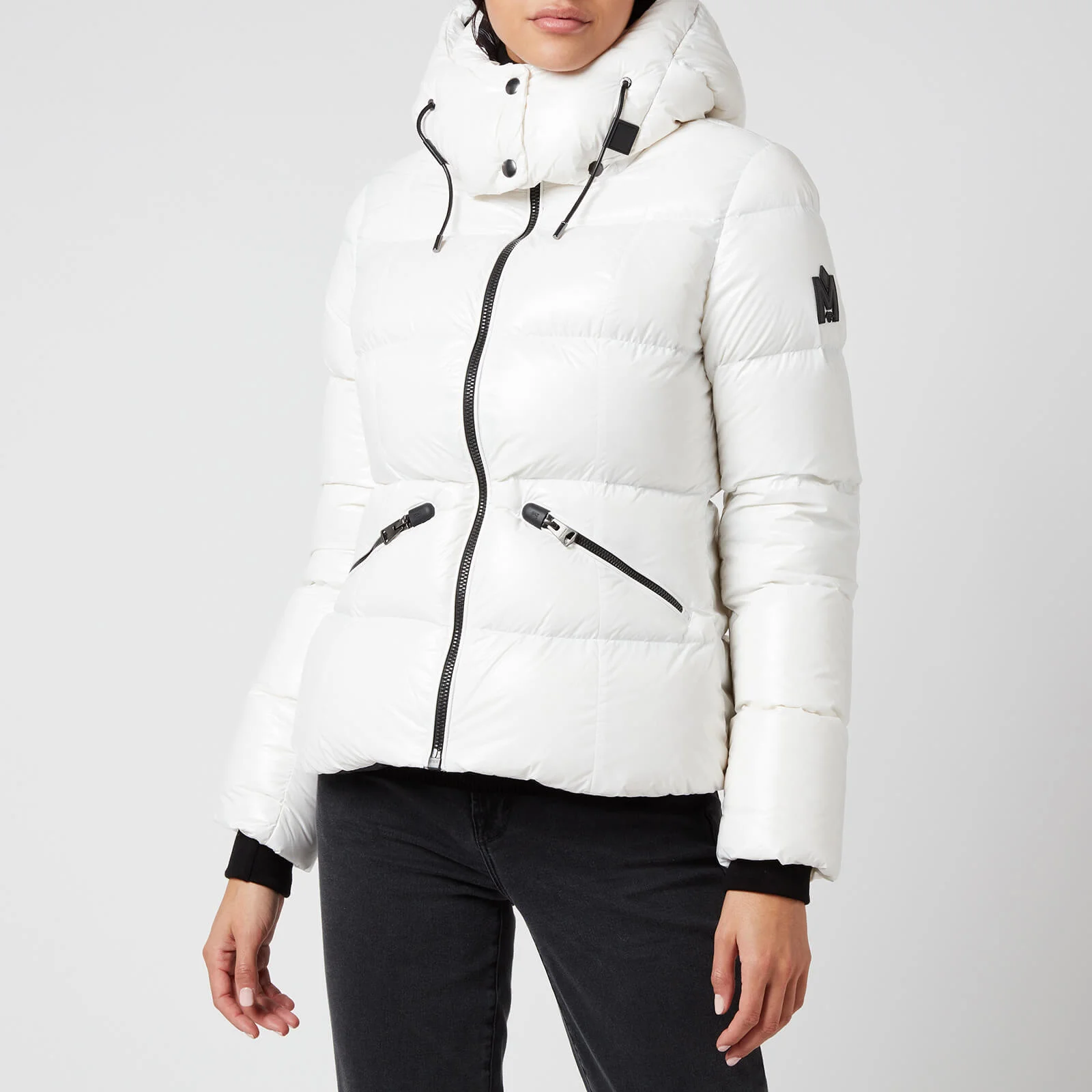 Mackage Women's Madalyn-R Light Down Jacket with Hood - Off White Image 1