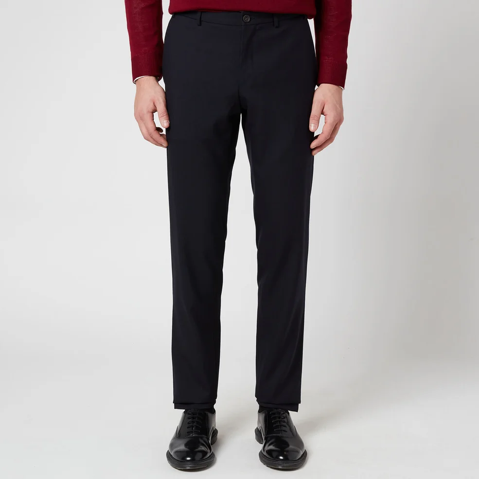 Canali Men's 5 Pocket Soft Construction Slim Fit Trousers - Navy Image 1