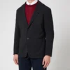 Canali Men's Two Button Vented Patch Pocket Unstructured Jersey Jacket - Navy - Image 1