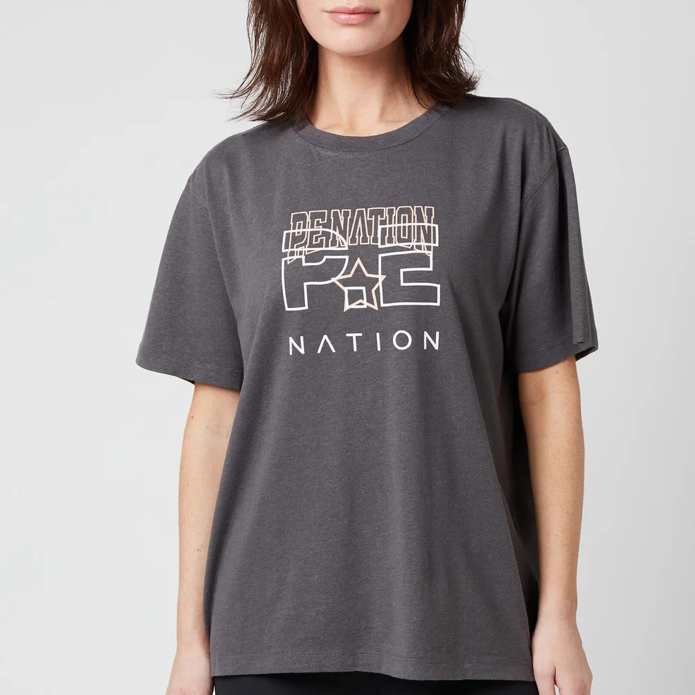 P.E Nation Women's Bounce Pass T-Shirt - Charcoal Image 1