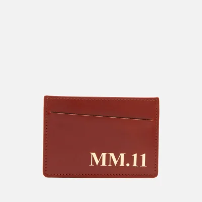 Maison Margiela Men's 3 Card Case - Leather Brown/Sheepskin