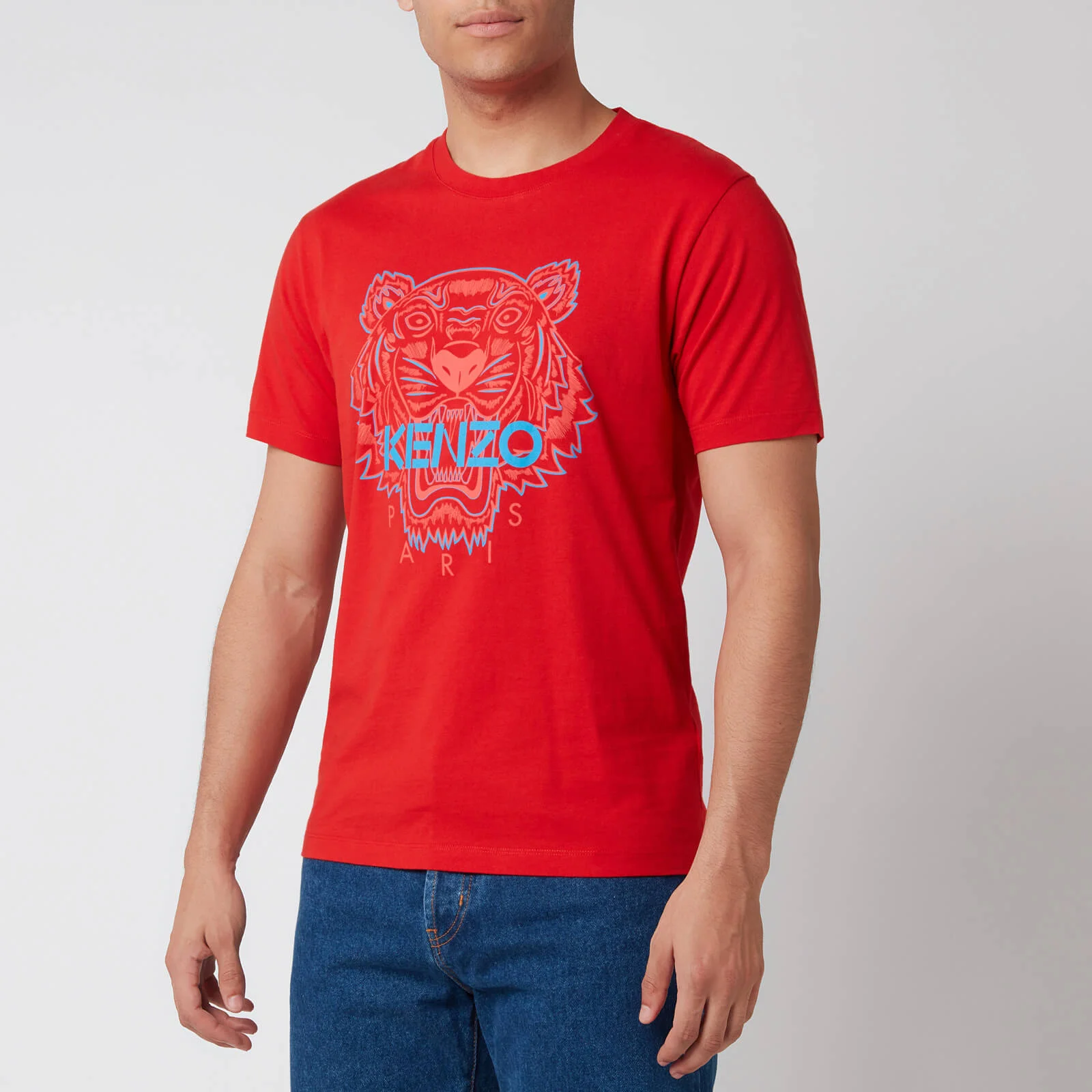 KENZO Men's Bicolor Tiger Icon T-Shirt - Medium Red Image 1