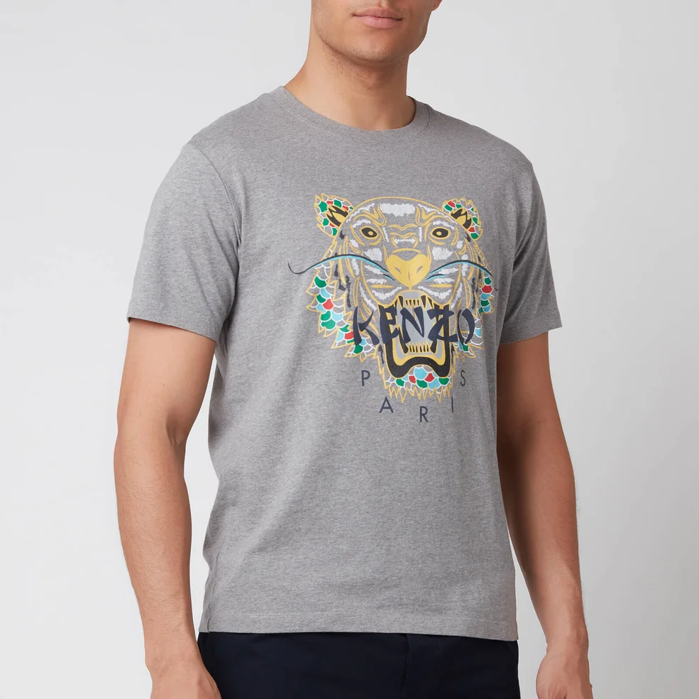 KENZO Men's Dragon Tiger Icon T-Shirt - Stone Grey Image 1