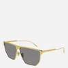 Bottega Veneta Women's Metal Frame Sunglasses - Gold/Grey - Image 1