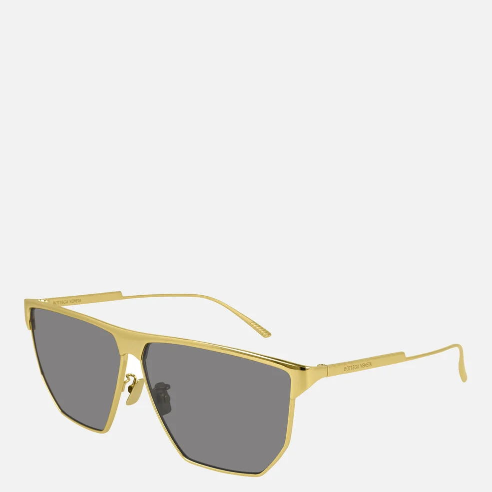 Bottega Veneta Women's Metal Frame Sunglasses - Gold/Grey Image 1