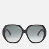 Bottega Veneta Women's Square Frame Sunglasses - Black/Gold/Grey - Image 1