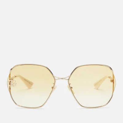 Gucci Women's Metal Frame Sunglasses - Gold/Yellow
