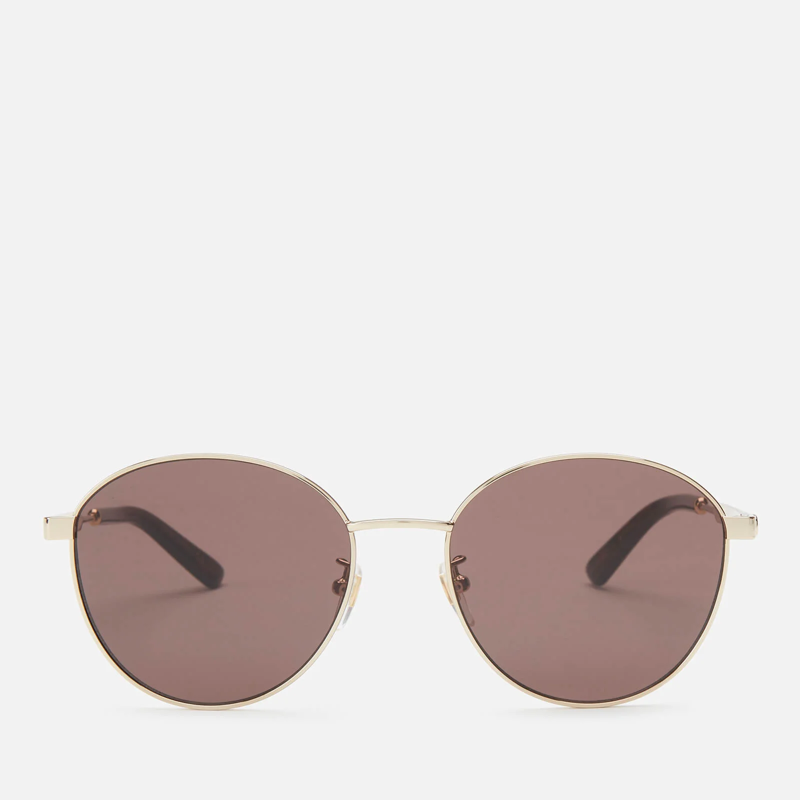 Gucci Women's Round Frame Sunglasses - Gold/Brown Image 1