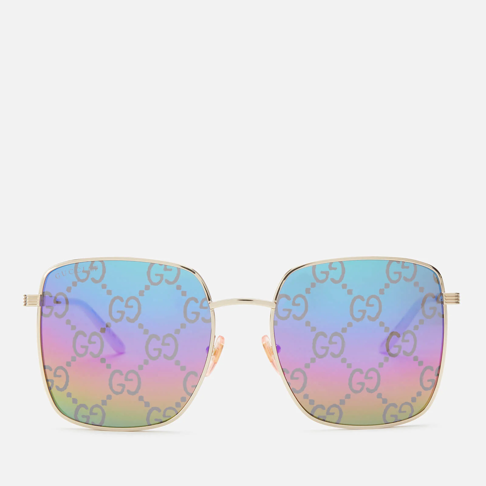 Gucci Women's Monogram Sunglasses - Gold/Multi Image 1