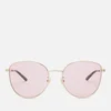 Gucci Women's Monogram Sunglasses - Gold/Pink - Image 1