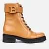 Balmain Women's Ranger Boot Leather - Dark Beige - Image 1