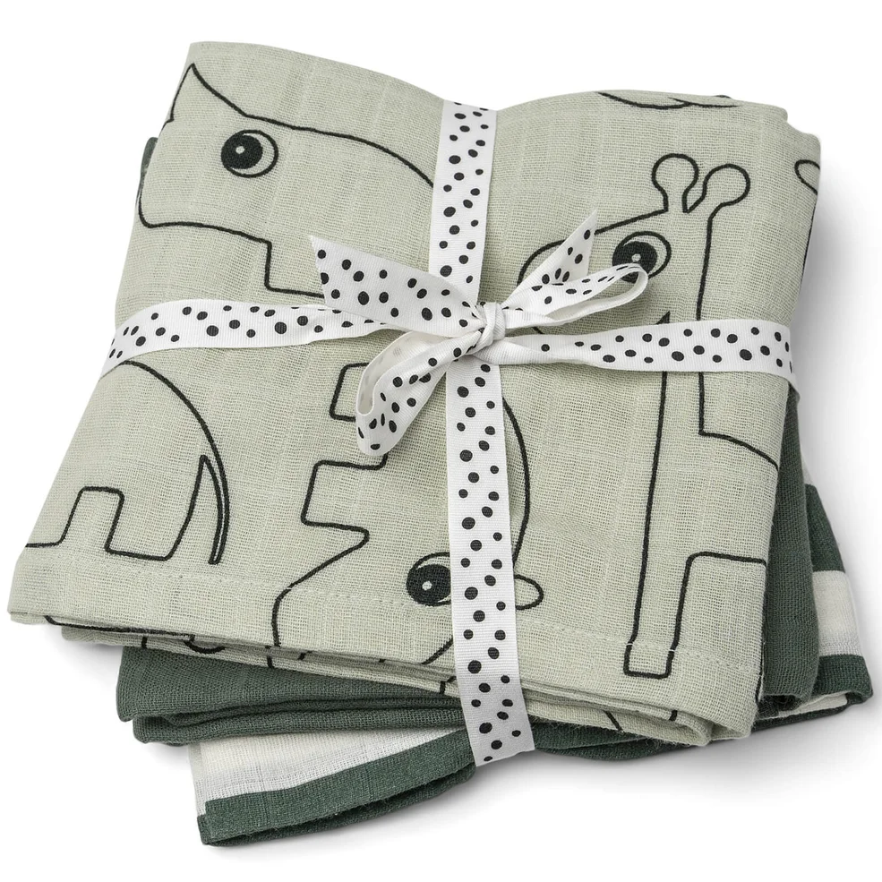 Done by Deer Muslin Cloth - 3 Pack - Green Image 1
