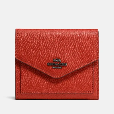 Coach Women's Crossgrain Leather Small Wallet - Red