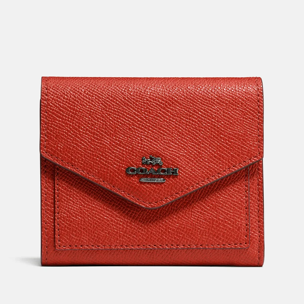 Coach Women's Crossgrain Leather Small Wallet - Red Image 1