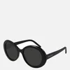 Saint Laurent Women's Oversized Round Sunglasses - Black - Image 1