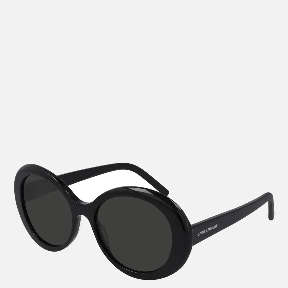 Saint Laurent Women's Oversized Round Sunglasses - Black Image 1