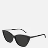 Saint Laurent Women's Cat Eye Sunglasses - Black/Silver - Image 1