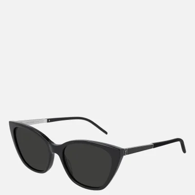 Saint Laurent Women's Cat Eye Sunglasses - Black/Silver