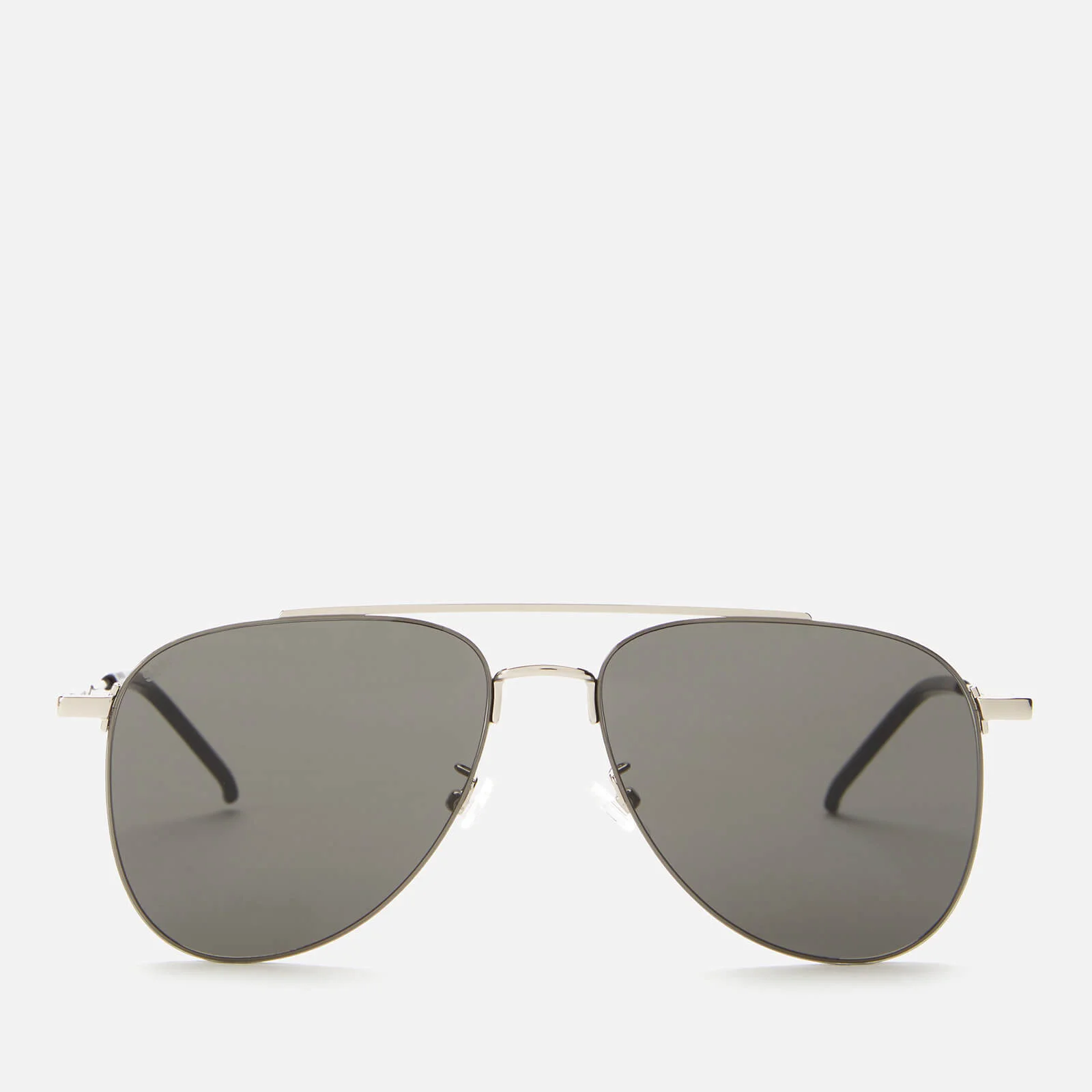 Saint Laurent Men's Sl 392 Wire Aviator Sunglasses - Silver/Grey Image 1