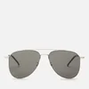Saint Laurent Men's Sl 392 Wire Aviator Sunglasses - Silver/Grey - Image 1