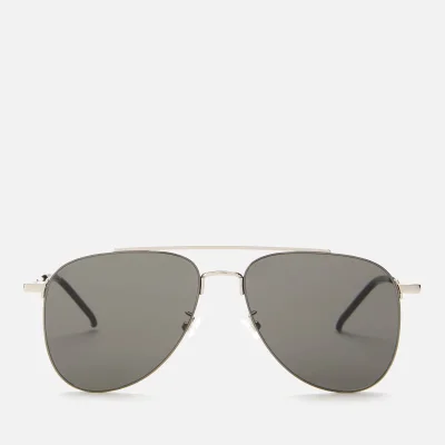 Saint Laurent Men's Sl 392 Wire Aviator Sunglasses - Silver/Grey