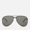 Saint Laurent Men's Classic 11 Mask Aviator Sunglasses - Silver/Grey - Image 1