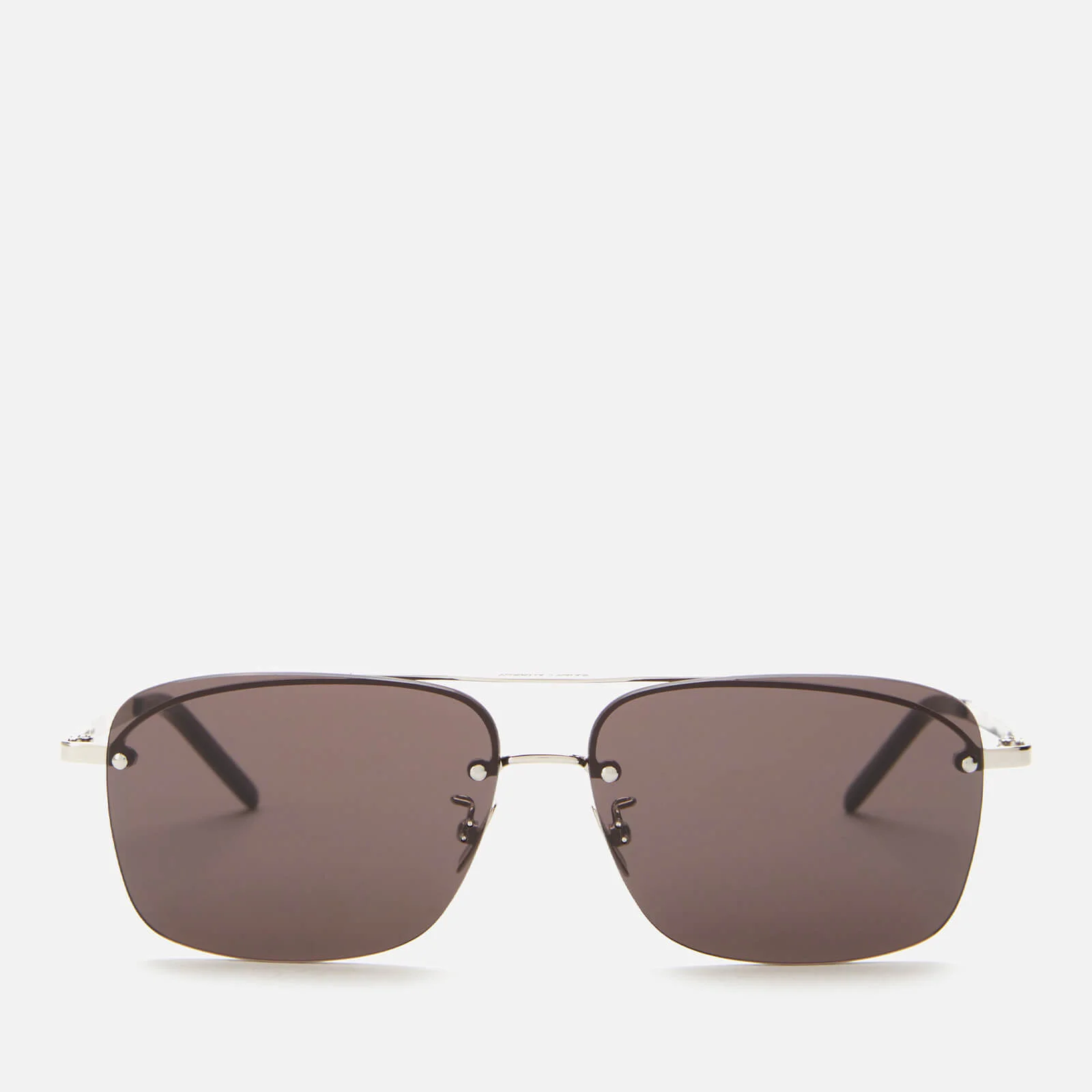 Saint Laurent Men's Sl 417 Metal Aviator Sunglasses - Silver/Black Image 1