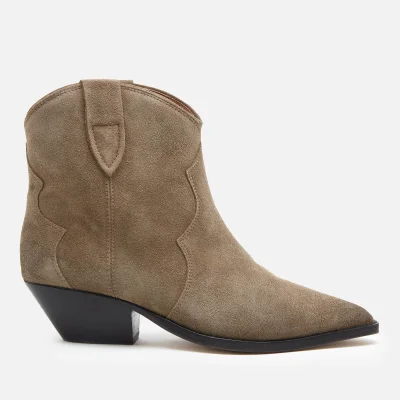 Isabel Marant Women's Dewina Suede Heeled Ankle Boots - Taupe