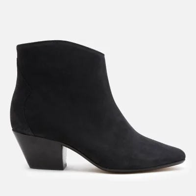 Isabel Marant Women's Dacken Suede Heeled Ankle Boots - Faded Black