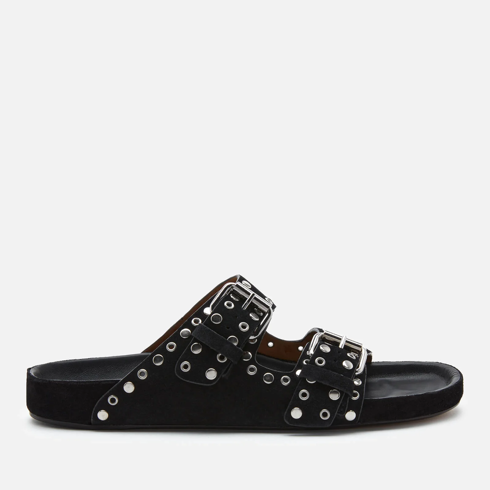 Isabel Marant Women's Lennyo Suede Double Strap Sandals - Black Image 1