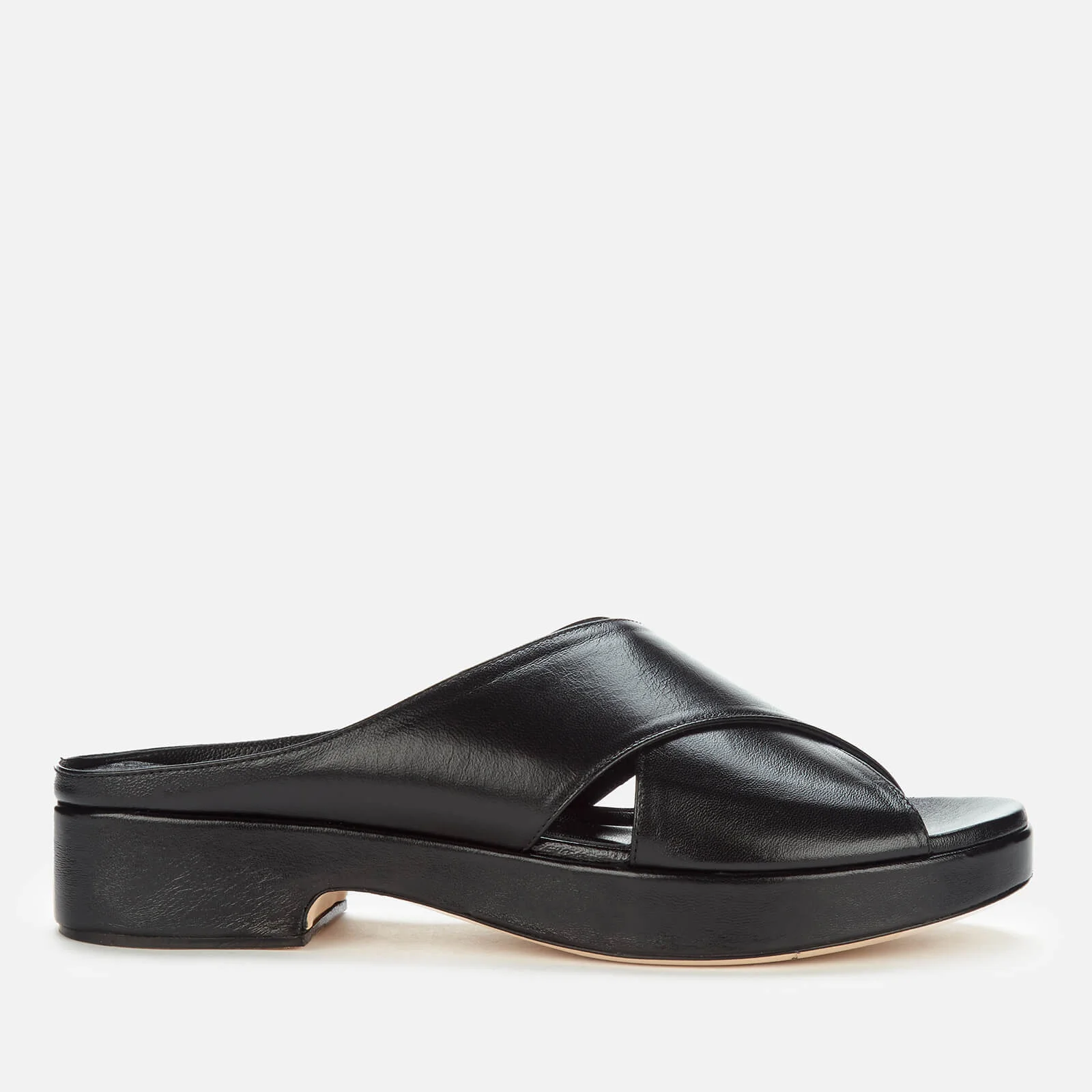BY FAR Women's Iggy Leather Flat Sandals - Black Image 1