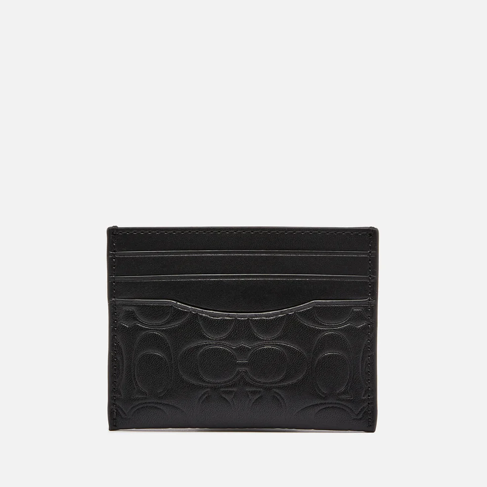 Coach Men's Card Case - Embossed Signature Leather Image 1