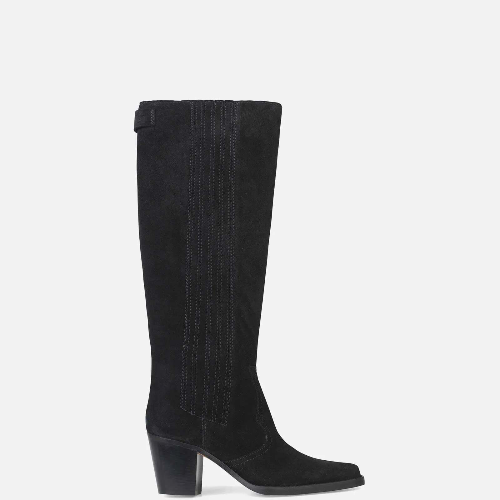 Ganni Women's Suede Knee Boots - Black Image 1