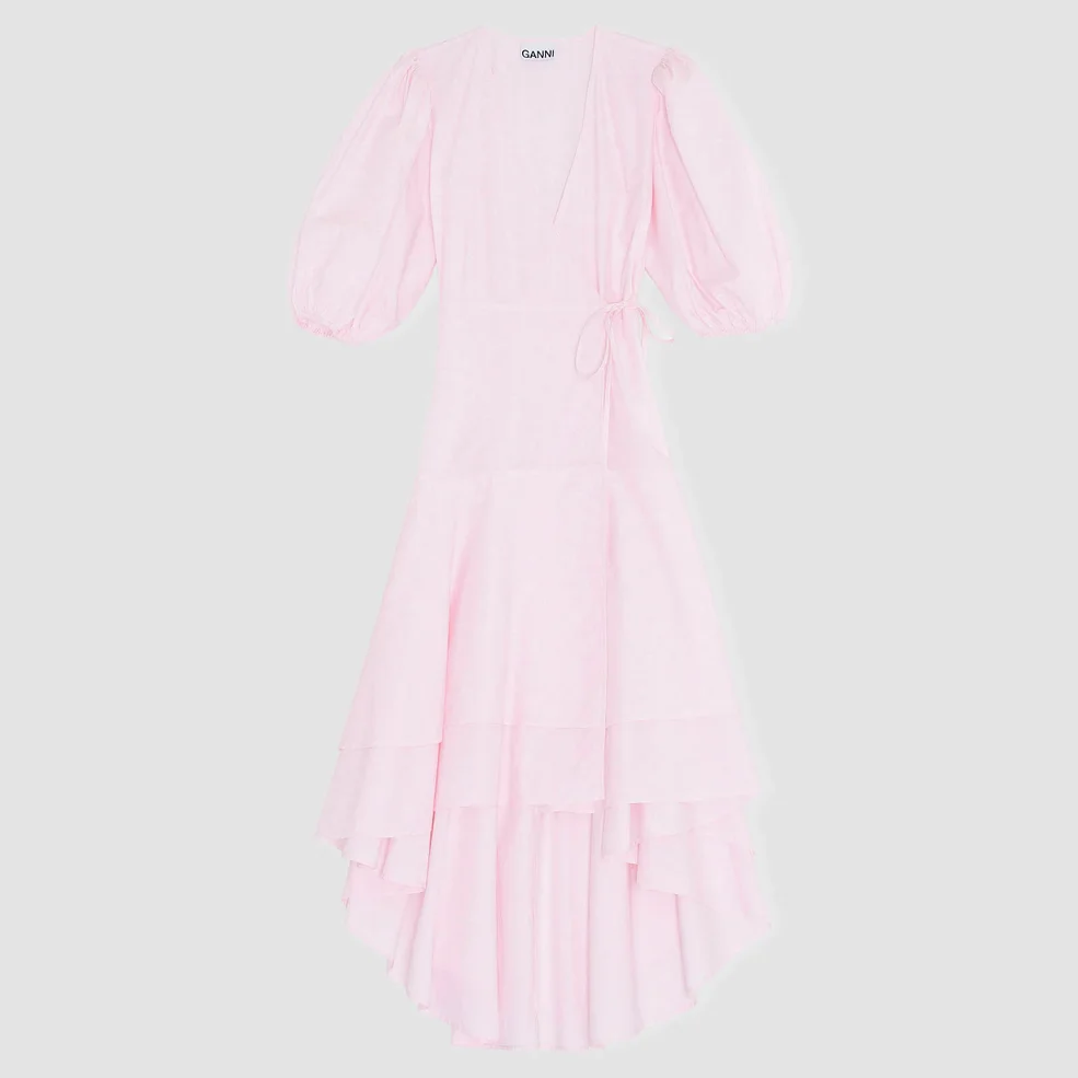 Ganni Women's Printed Cotton Poplin Dress - Cherry Blossom Image 1
