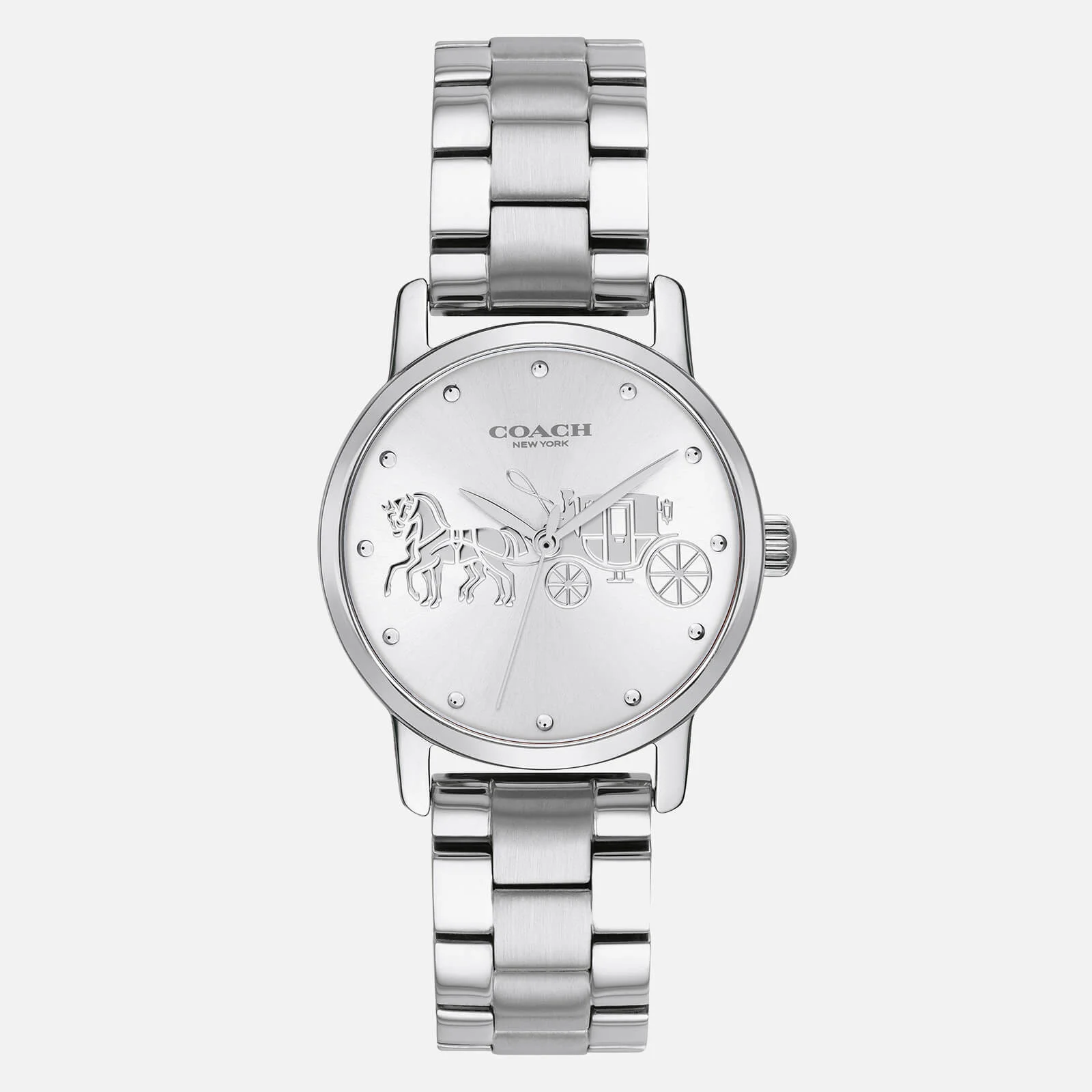 Coach Women's Grand Metal Strap Watch - Silver Image 1