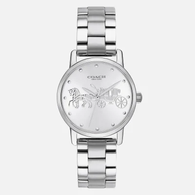 Coach Women's Grand Metal Strap Watch - Silver