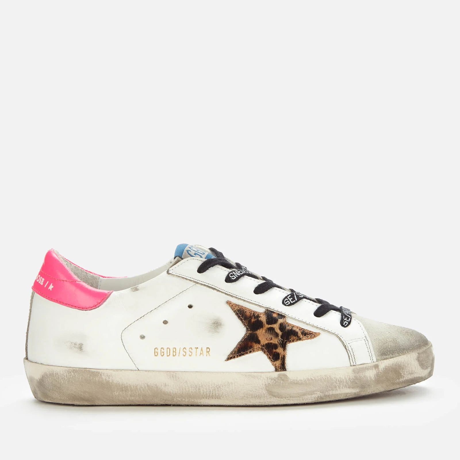 Golden Goose Women's Superstar Leather Trainers - Ice/White/Leopard Image 1