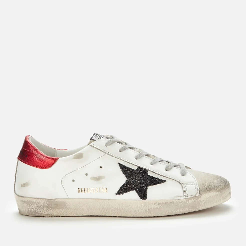 Golden Goose Women's Superstar Leather Trainers - Ice/White/Black/Red Image 1