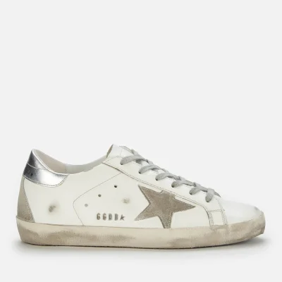 Golden Goose Women's Superstar Leather Trainers - White/Ice/Silver
