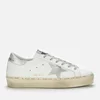 Golden Goose Women's Hi-Star Leather Flatform Trainers - White/Silver - Image 1
