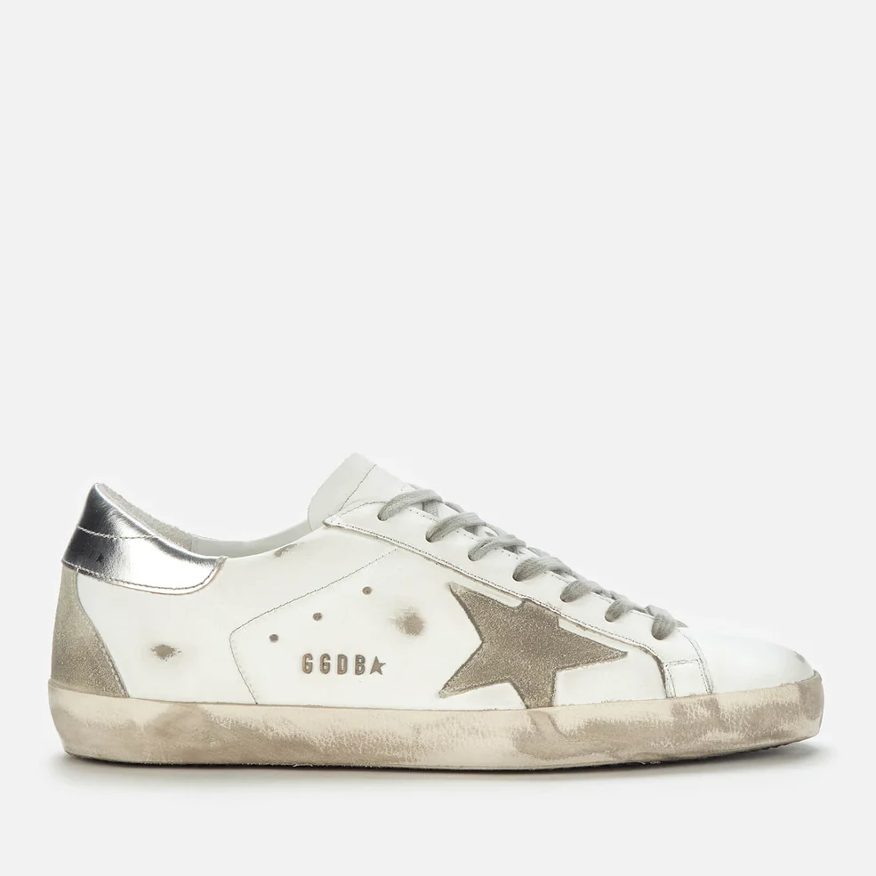 Golden Goose Men's Superstar Leather Trainers - White/Ice/Silver Image 1
