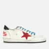 Golden Goose Men's Ball Star Leather Trainers - White/Red/Rock Snake - Image 1