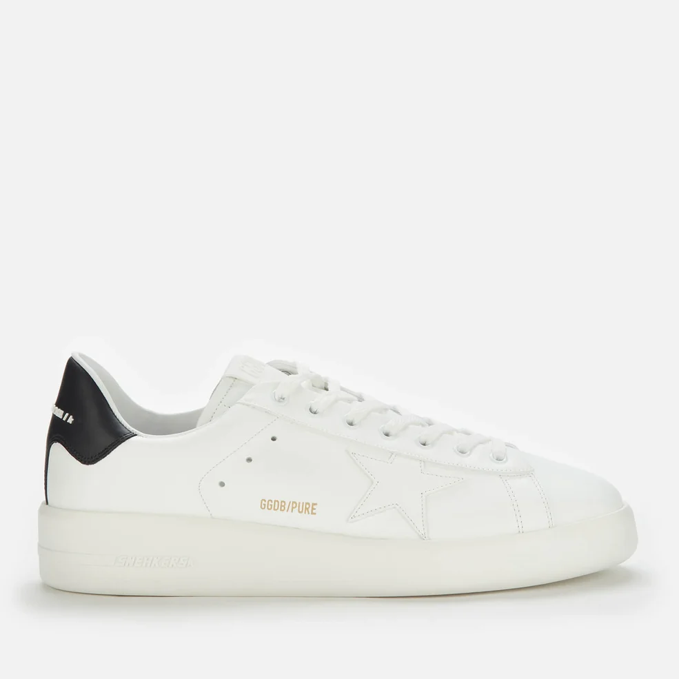 Golden Goose Men's Pure Star Leather Chunky Trainers - White/Black Image 1