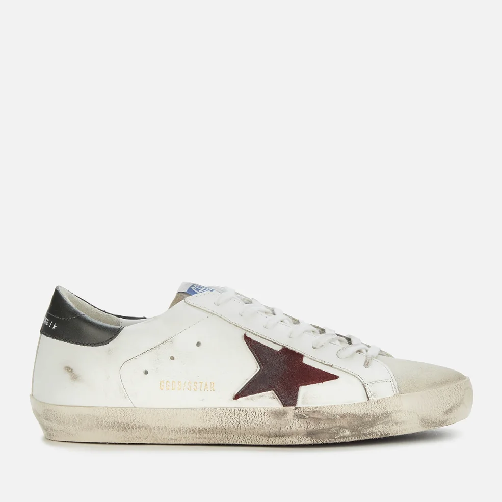Golden Goose Men's Superstar Leather Trainers - White/Ice/Sienna Image 1