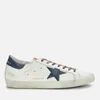 Golden Goose Men's Superstar Leather Trainers - White/Night Blue - Image 1
