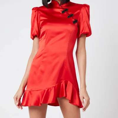 De La Vali Women's Bluebell Dress - Solid Red/Black Frogs
