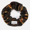 Ganni Women's Silk Stretch Satin Scrunchie - Black - Image 1